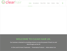 Tablet Screenshot of clearhair.com